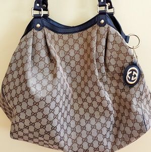 Brown  GG canvas Gucci Large Sukey tote  large